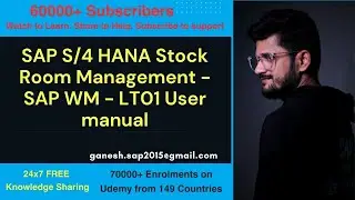 SAP S/4 HANA Stock Room Management - SAP WM - LT01 User manual