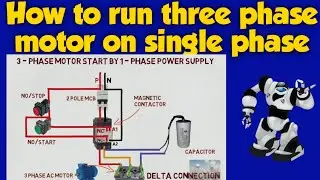 How to run three phase motor on single phase