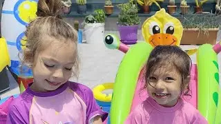 Büyük havuzu kuruyoruz !! Terasa büyük havuz kurduk oyuncaklarımızı dağıttık !!