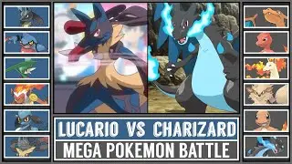 MEGA LUCARIO vs MEGA CHARIZARD X | Mega Pokémon Battle