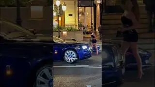 Night Life in Monaco Pretty Girl in RR #prettygirl #girlpower #monaco #rollsroyce #luxurycars #girl