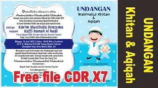 Undangan Khitan dan Aqiqah - Free file cdr