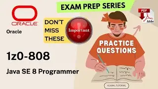 1z0-808 Exam Tutorial🔥IMPORTANT TOPICS🔥| Java SE 8 Programmer ORACLE | Tips & Tricks | PDF
