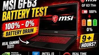 MSI GF63 9SC Gaming Laptop Battery drain test | NVIDIA GTX 1650 Ti Max-Q | Intel i5 9th gen 🔋