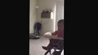 Lilly eating her cereal