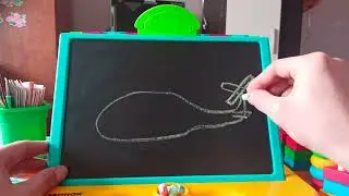 Рисуем вертолет/ рисуем мелом вертолет
