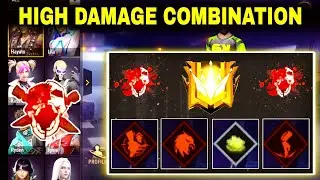 BEST CHARACTER COMBINATION FOR HIGH DAMAGE IN FREE FIRE || HIGH DAMAGE BEST BR RANKED COMBINATION