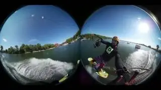 Впервые! Вейкбординг на камеру Samsung Gear 360