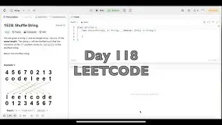 Day 118: LeetCode Problem 1528. Shuffle String - Swift