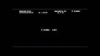 Super Mario Bros Time Up-Game Over