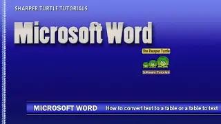Microsoft Word - How to convert text to a table or a table to text