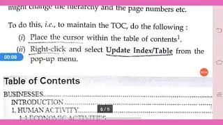Maintaining Table of contents  Digital Documentation  Class X I.T