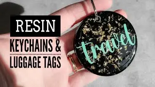 Resin Keychains & Luggage Tags | Epoxy Tutorial With Silhouette Cameo 4 Vinyl 641 | UV Resin DIY