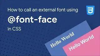 How to Call an External Font using @font-face in CSS