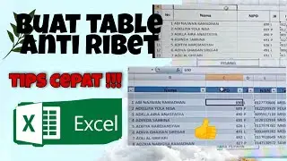 Tips Cepat mempercantik TABEL di excel || tanpa harus mewarnai dan buat garis di table