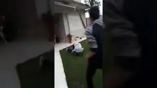 meu amigo muito louco caindo do telhado