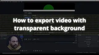 davinci resolve 18 : how to export video with transparent backgroud for obs