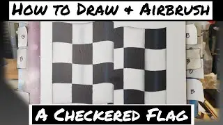 How to  Draw and Airbrush a Checkered Flag