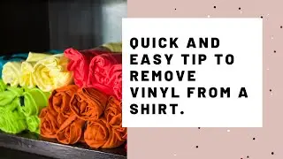 How to remove Vinyl From a Pressed T-Shirt 