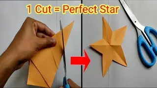 How To Cut a Perfect Star -  Make a Perfect Star with Just A Cut