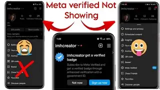 Inatagram Meta Verified Option Not Showing Problem | Instagram Meta Verified Missing| Meta Verified