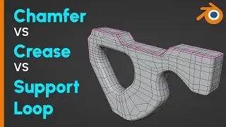 Chamfer vs Crease vs Support Loops - Which is Best? [Blender]