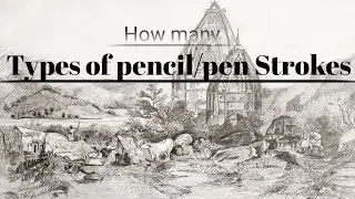How many Types of Pencil/pen Strokes|| easy tutorial