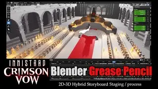 MTG - Innistrad : Crimson Vow - Storyboard BTS - Grease Pencil Blender #shorts