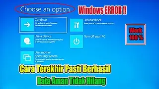 Complete Tutorial on the Last Solution Choose An Option in Windows 10 and 11