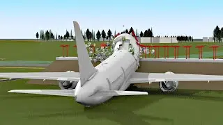 Plane Crash Jeju 2216 Air Simulation 2024, also From Inside, in Slow-Motion, Boeing, South Korea