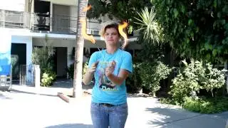 Lindsay eats fire