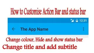 How to customise Action Bar and Status Bar|Sketchware Tutorials