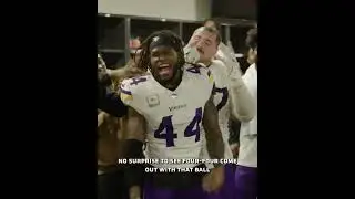 The locker room for Josh Dobbs and the Vikings was electric after the win ⚡ (via @Vikings/X)