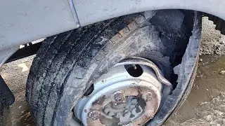 Загнул дышло прицепа на Тандеме Man Tgl/ Взорвалось переднее колесо на фуре