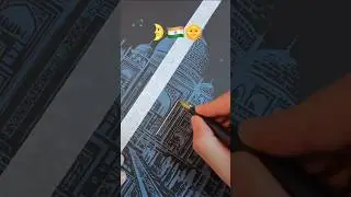 🇮🇳Who Wins? Taj Mahal at Night vs Sunset🌛🆚🌞 #art #diy #india #scratchart