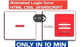 Animated Login form using only HTML ,CSS & JAVASCRIPT | Animated Login form Design