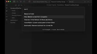 Reveal current file in navigation in Obsidian
