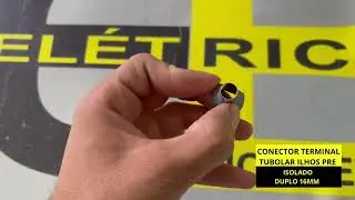 CONECTOR TERMINAL TUBOLAR ILHOS PRE ISOLADO DUPLO 16MM
