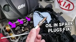 ENGINE OIL IN SPARK PLUG WELL HOLE ON KIA SORENTO SPORTAGE