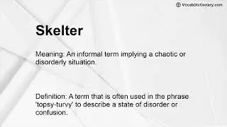 Skelter Meaning