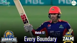 PSL 2021 || Match 13 || Every Boundary || Karachi king vs Peshawar Zalmi || Cricket Huz