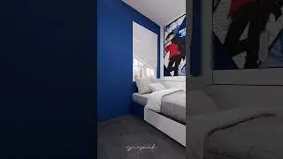 dekorasi kamar anak yang sempit dengan tema anime conan #desainkamar #bedroomdesign #shorts
