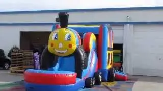 Inflatable  Module Train Water Combo By Unique Jumpers For Sale
