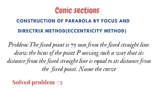 Parabola by focus and directrix method