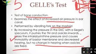 Gelles Test | Tuning Fork Test | ENT