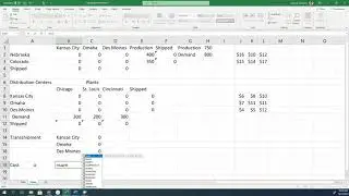 Transshipment Problem Solving Using Microsoft Excel