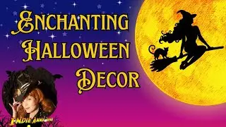 Trickesters Easy and Fun Halloween Decorations - Witch hat, Candle, Weeping Statue, Wreath