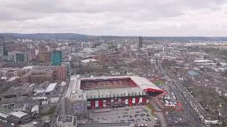 4K Drone Stock Video Content Sheffield United Football Club, Brammal Lane