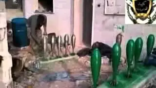 Daraa, Syria - FSA "rebels" produce their own mortar shells