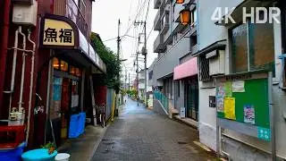 Afternoon Rain Walk in Tokyo Discovering Quiet Streets | Japan | 4K/HDR